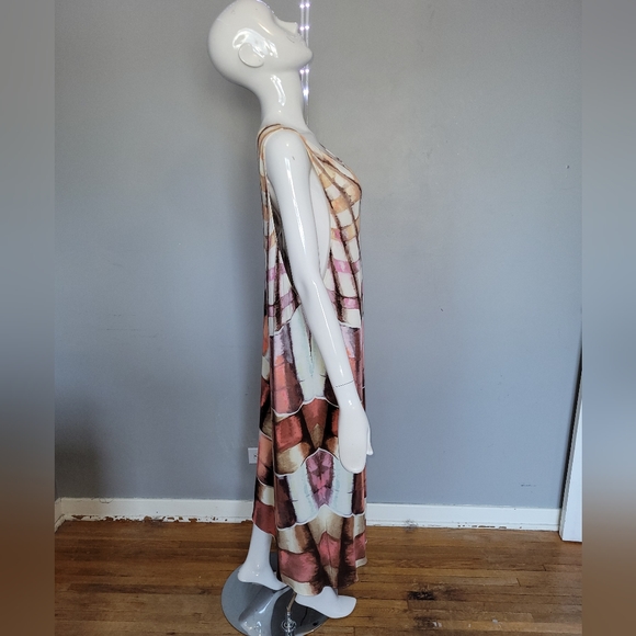 Mara Hoffman One Shoulder Kaftan in Shells Flamingo, VGUC, Size M/L - Picture 2 of 6